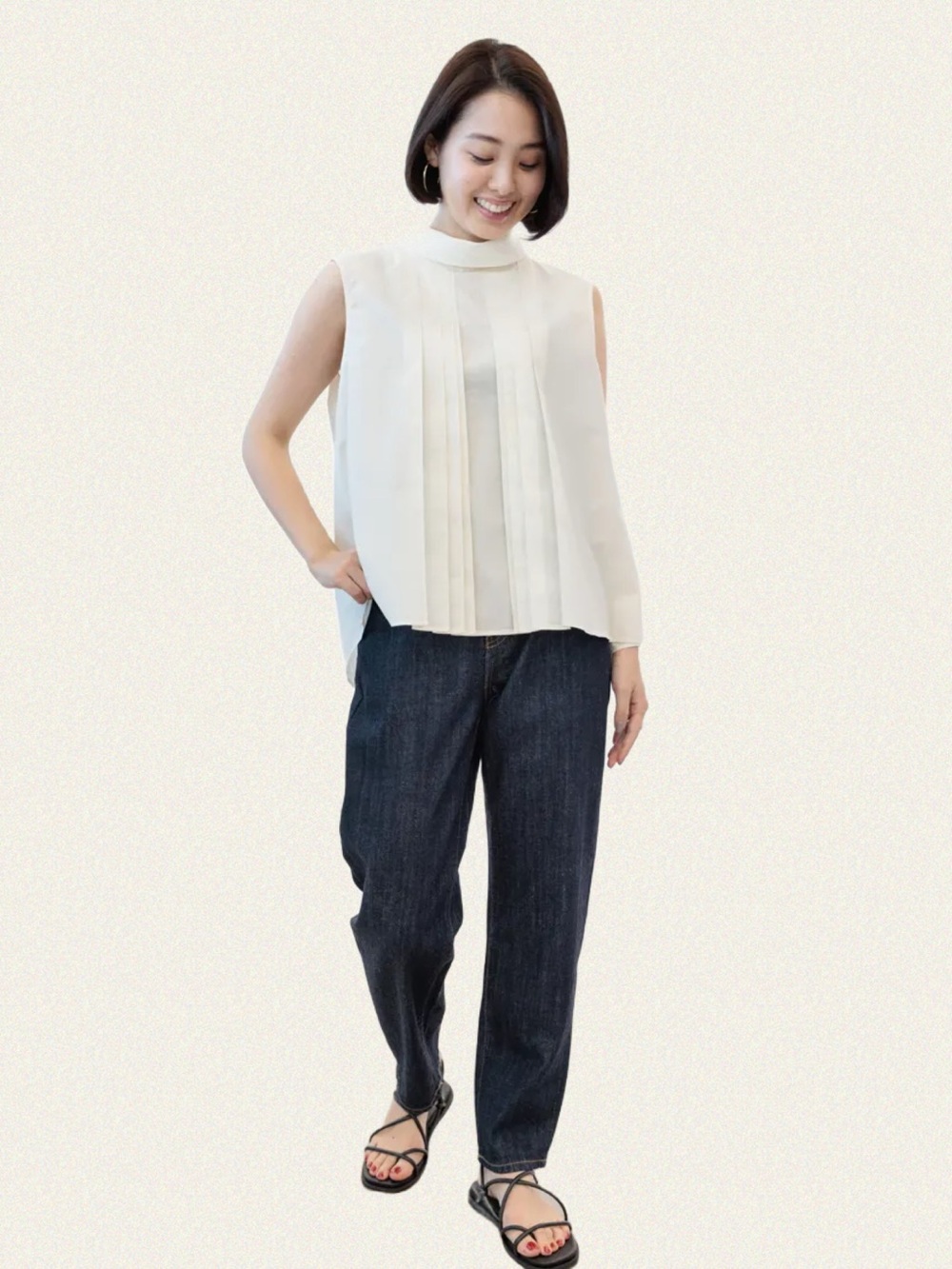 Marni x Uniqlo Sleeveless Pleated Blouse